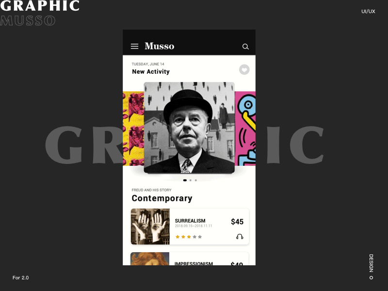 Musso art app animation 2 animation app art exhibition ui ux