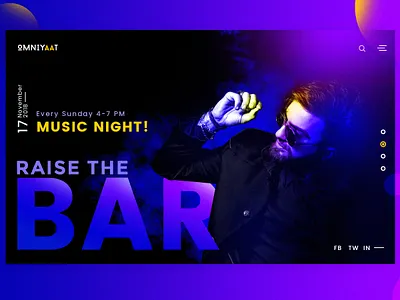 Music app branding design typography website