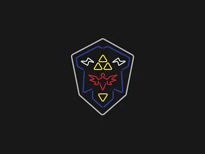 Hylian Shield design icon oot vector zelda
