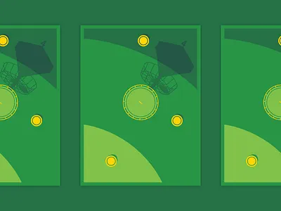 Moir Basket No.4 basket disc flat golf graphic green moir park posters for parks shadow yellow