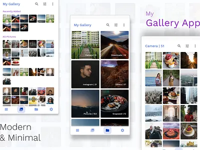 My Gallery App adobexd android app app design concept design gallery gallery app material design mobile app photo app photo gallery ui ux