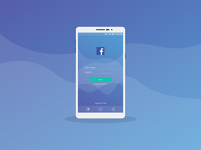 Facebook Log In Mobile Ui Design app design illustration mobileapp socialmedia ui uidesign uiux ux ui