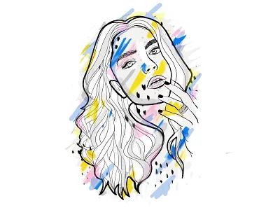 💅 blue experiment illustration pink procreate shapes