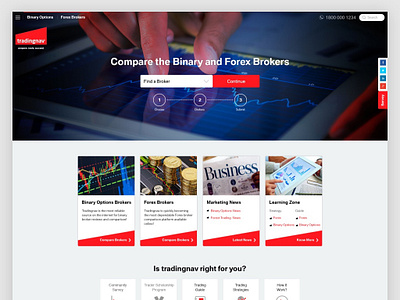 Online Trading Landing Page adobe xd binary site broker design finance finance blog finance website forex brokers interaction design landing page design mobile app design trading site ui user center design user experience design user interface design ux