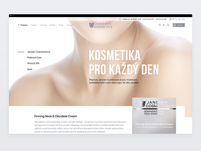 Janssen Cosmeceutical 01 clear content design milkovone typography web wip