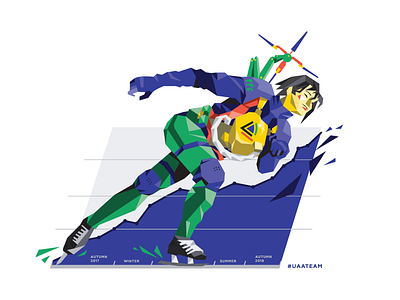 Illustration for the tshirt advertising adwords analyst analytics gemer graph ice illustration skater