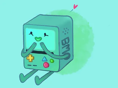 Happy BMO adventuretime applepencil bmo digitalart graphic illustration ipadpro procreate