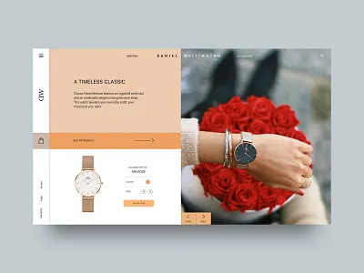 Watch Store ( Daniel Wellington ) daniel design dribble ui watch web website wellington