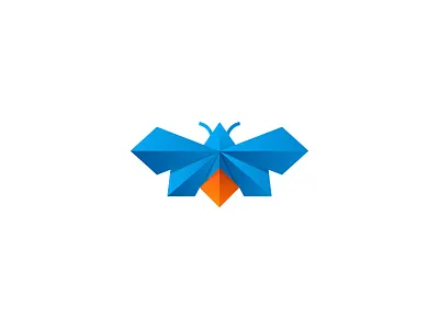 Firefly Origami abstract animal firefly icon origami paper art vector