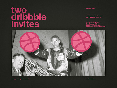 2 Dribbble Invites card design draft dribbble best shot dribbble debut dribbble draft dribbble invitation dribbble invite dribbble invite giveaway dribbble invites invitation invite invite giveaway invites join us portfolio show ticket typography work