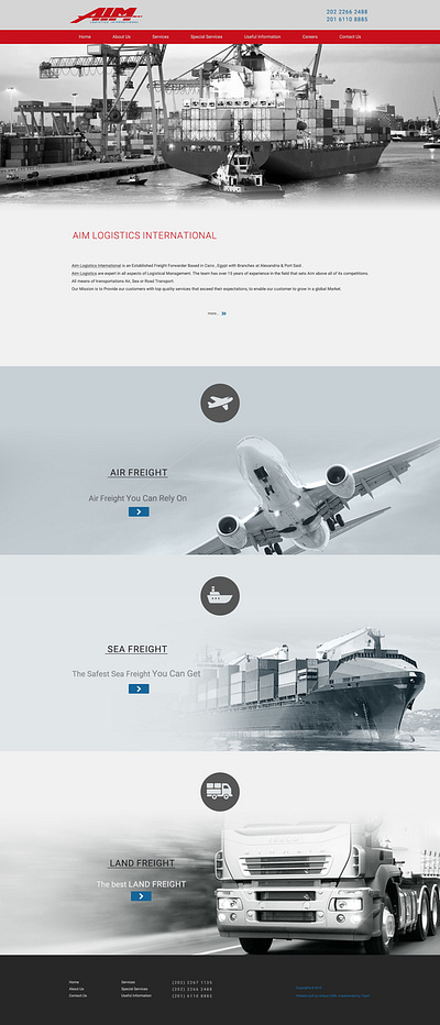 Aim Logistic design layout layoutdesign photoshop ui ui designer web webdesign website