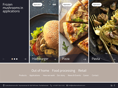 Frozen mushrooms applications create digital impact dark food footer products redkiwi slider