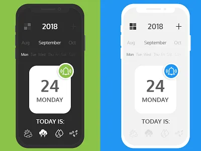 My Calendar | Weather App android android design app app animation calendar calendar ui color flat design illustration interface ios design material design mobile plane schedule task manager ui ux vector
