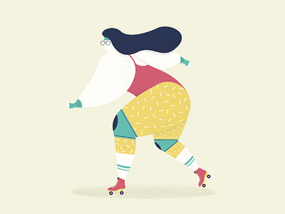 Rollerskating character design eileen boeijkens flat design illustration illustration art illustration design illustration digital illustrator rollerskates rollerskating skating
