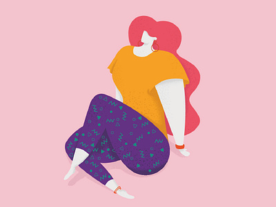 Girl Sitting character design eileen boeijkens flat design illustration illustration art illustration design illustration digital illustrator