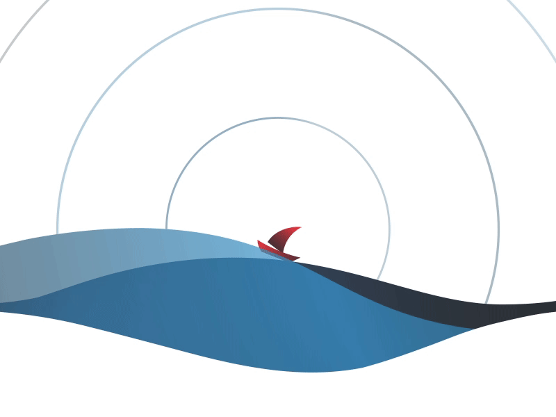 Following waves 2d after effect animation boat motion vector waves