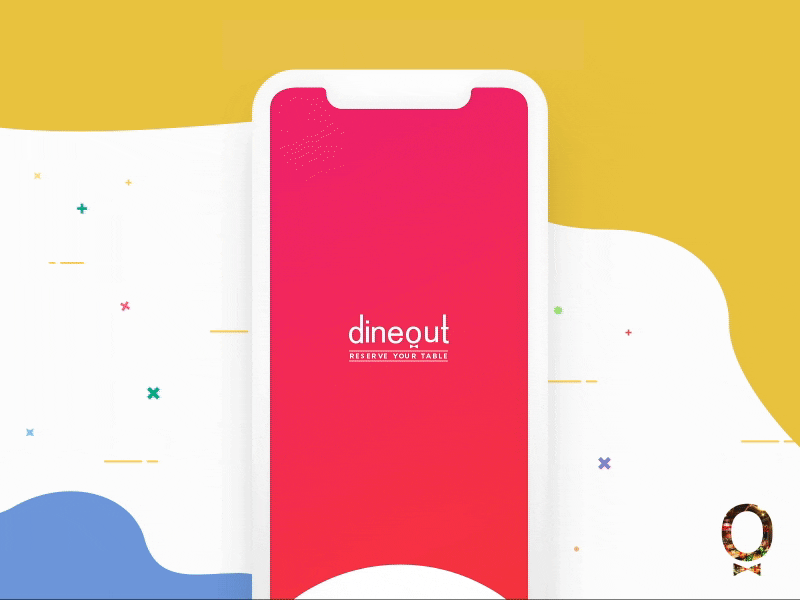 Dineout Splash animation app branding design flat flinto ios logo minimal mobile sketch type ui ux