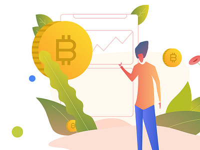 Crypto Raise Illustration ai animation app behance character color crypto currency design dribbble freebie freebie psd icon illustration logo typography ui ux vector web