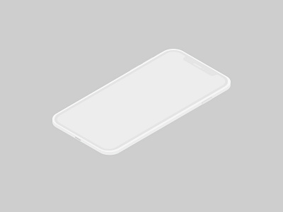 Isometric Iphone X Vector illustrator iphone isometric isometric mockup ui