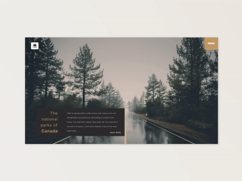 Canada - Menu animation ui