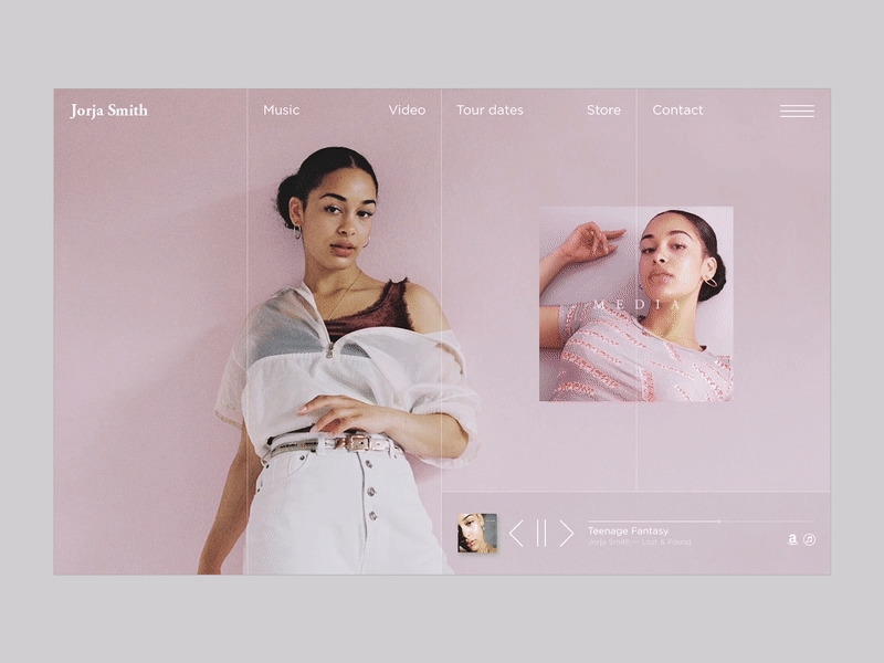 Jorja Smith site anim animation concept design fashion grid inspiration site ui