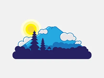 Bali Land graphic illustration website