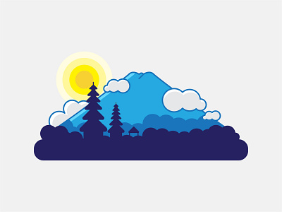 Bali Land graphic illustration website