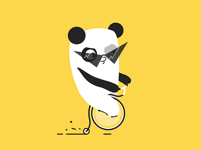 Bored Panda animation animation illustration bad bicycle bicycle riding bored bored illustration bored panda bored panda illustration character character design competition design digital design explainer explainer illustration flat illustration panda riding