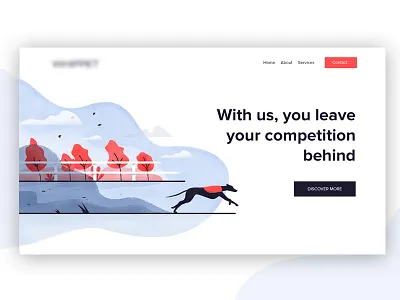 Whippet animal hero illustration image website