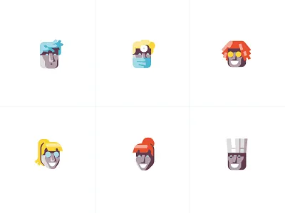 Avatars avatars detroit freelance iconography icons illustration ui ux