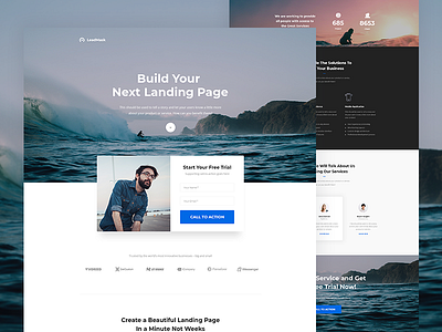 LeadMask - Services Unbounce Landing Page Template envato landing page themeforest