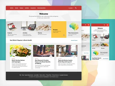 Brain Health - Homepage (Authenticated) design homepage responsive shift 7 digital ui ux web design