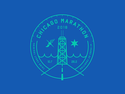 Marathon Badge 26.2 badge chicago lockup logo marathon race run training