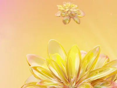 Tv channel ID design 3d animation art behance branding design flower glass illustration shine television texture