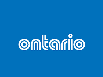 Ontario badge design flat graphic design graphic art icon illustrator lettering minimal ontario retro type typography vector