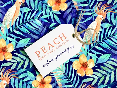 Explore your origins apparel artwork design hand drawn illustration pattern positional print print and pattern seamless surface tee tee shirt tropical watercolour