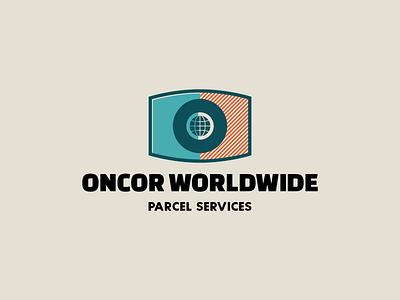 Oncor Worldwide Logo badge branding design flat graphic design graphic art icon illustrator logo typography vector