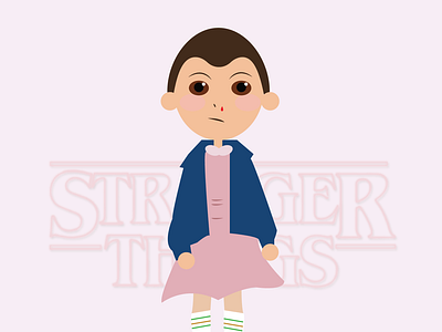 Illustration Stranger Things eleven flatdesign illustration strangerthings vector