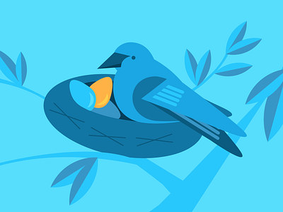 Bank Review Illustration Series | XIX article banking blue bird bluebird credit credit card design digital illustration editorial editorial design finance flat design gobankingrates illustration losangeles nest review