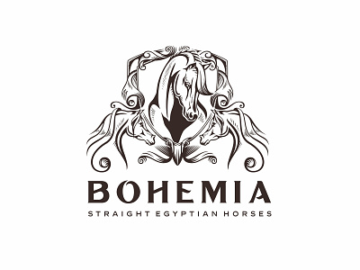 Bohemia Arabians design horse logo