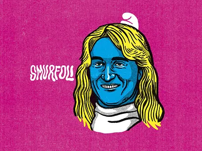 Aloha Papa Smurf illustration procreate smurf spicoli typography