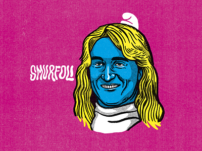 Aloha Papa Smurf illustration procreate smurf spicoli typography