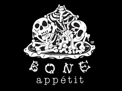 Halloween Trick or Treat T-shirt Series Bone Appetit bones graphictee halloween halloween icons holiday illustration logo restaraunt skeleton vector