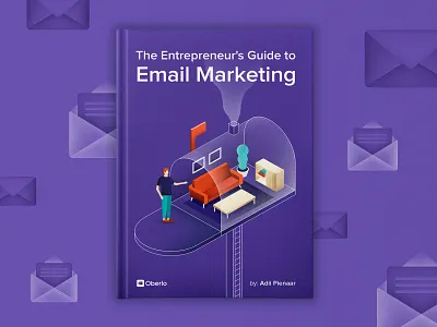 Email marketing ebook cover art book character colors cover design ecommerce flat illustration minimal oberlo vector