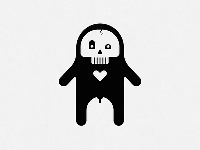 Funny Little Thing black character fun illustration skeleton spooky