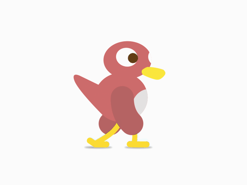 Duck animal animal character duck flat motion walk walking