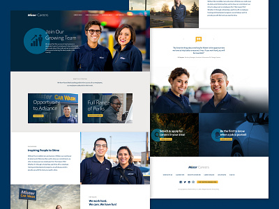 Careers Website car wash careers job site webpage design