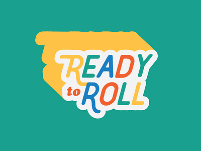 Ready to Roll badge button colour logo ready