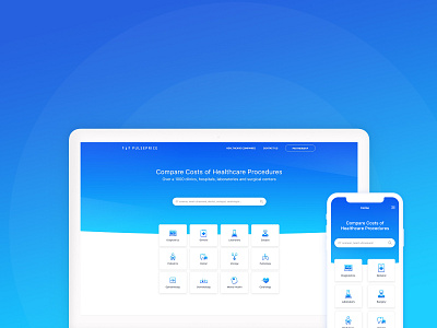 Healthcare Web Mobile UI/UX compare comparison gradient health healthcare media medical medicine startup