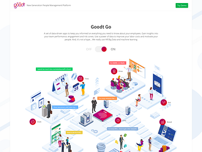 Clean landing page redesign for Goodt products landing landing page landing page design re design redesign web webdesign